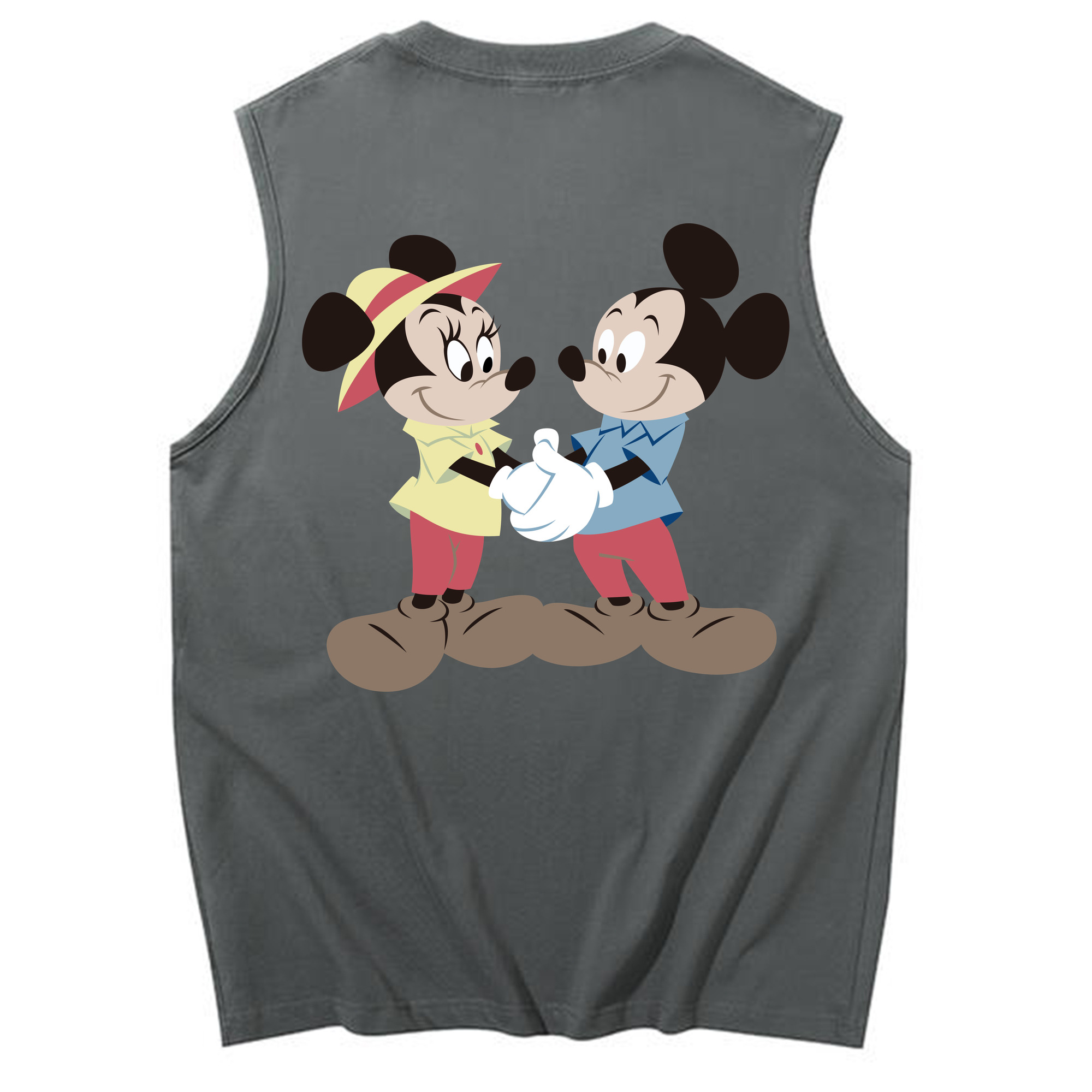 （画像用） ミッキーマウス Mickey Mouse コットン100％タンクトップ（背面プリント）